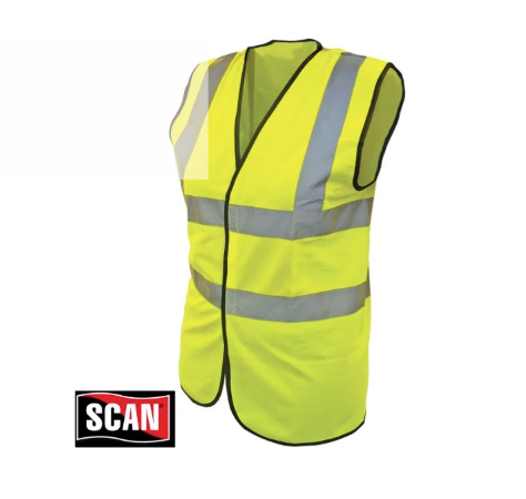 Scan Hi-Vis Waistcoat Jacket Yellow SCAWWHVW