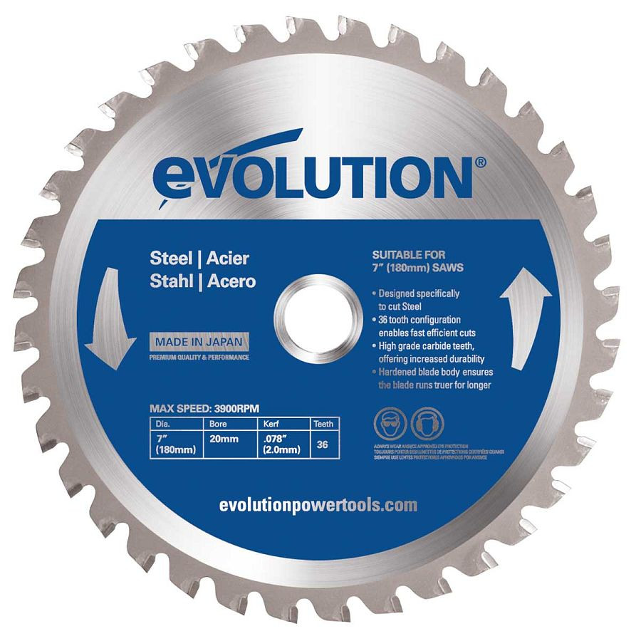 Evolution 180mm Mild Steel Cutting