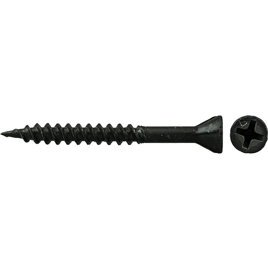 Black Fibre Board Screws 3.9mm 1000 Pack