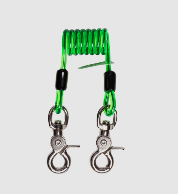 A fall-arrest safety harness or lanyard with energy-absorbing components, for working at height in compliance with safety regulations.