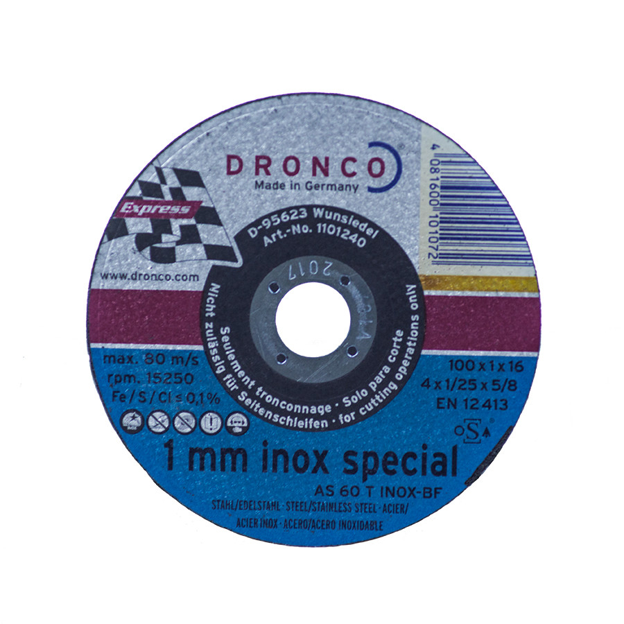 Dronco Abrasive Stainless Steel Thin Cut Discs