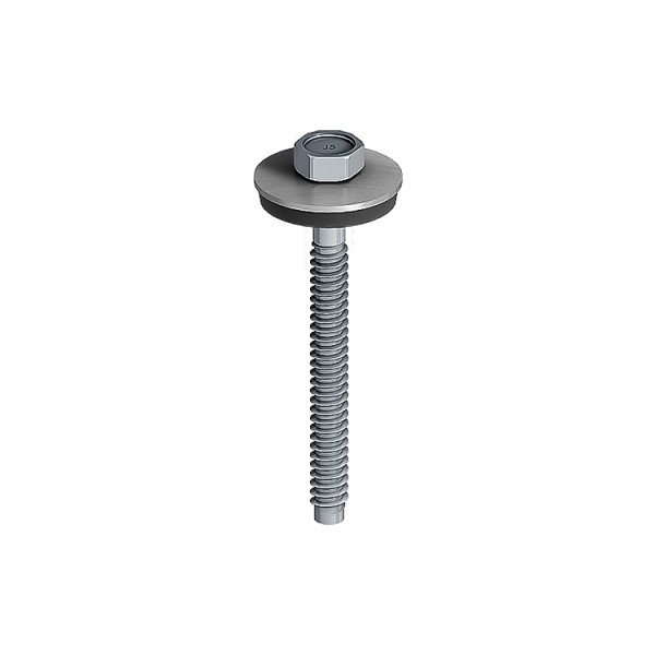 A steel screw with a threaded shaft and sharp point, for general-purpose fastening applications.