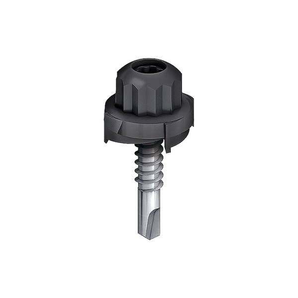 A steel 5.5×32mm self-drilling screw with a sharp drill-point tip and spiral threads along the shaft, suitable for fixing into steel framing.