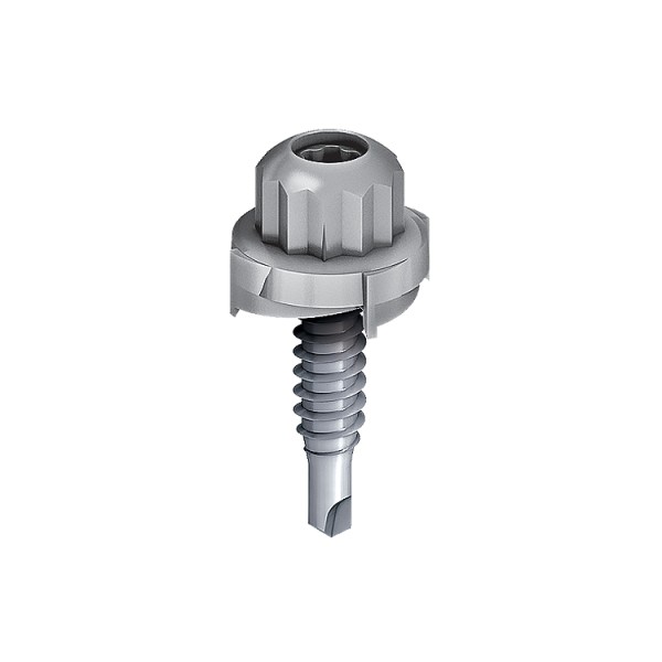 A steel 6.3×25mm self-drilling screw with a sharp drill-point tip and spiral threads along the shaft, suitable for fixing into steel framing.