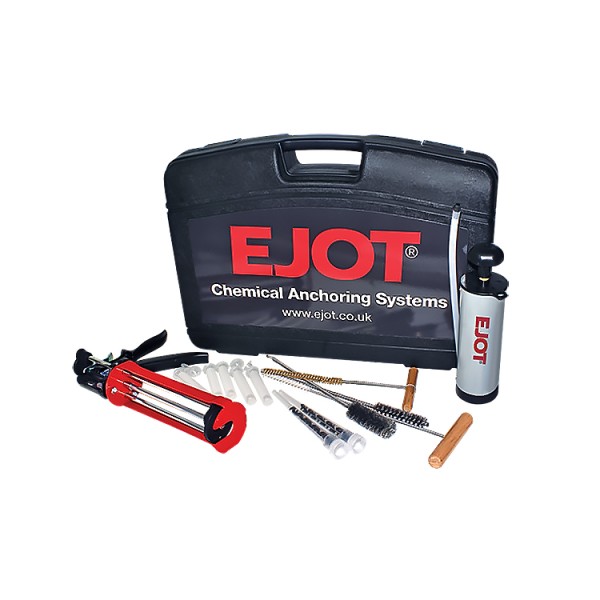 A cartridge of two-component injection resin, designed for high-load chemical anchoring in concrete and masonry.