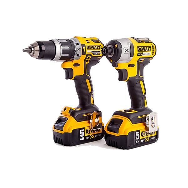 A yellow and black DEWALT cordless power tool, 18V, with an ergonomic grip, designed for use on construction and maintenance tasks.