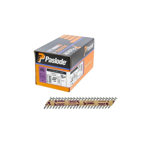 Paslode PPNXi 141189 3.4mm X 35mm Electro Galv Hardened Twisted Nails 1250 Pack 