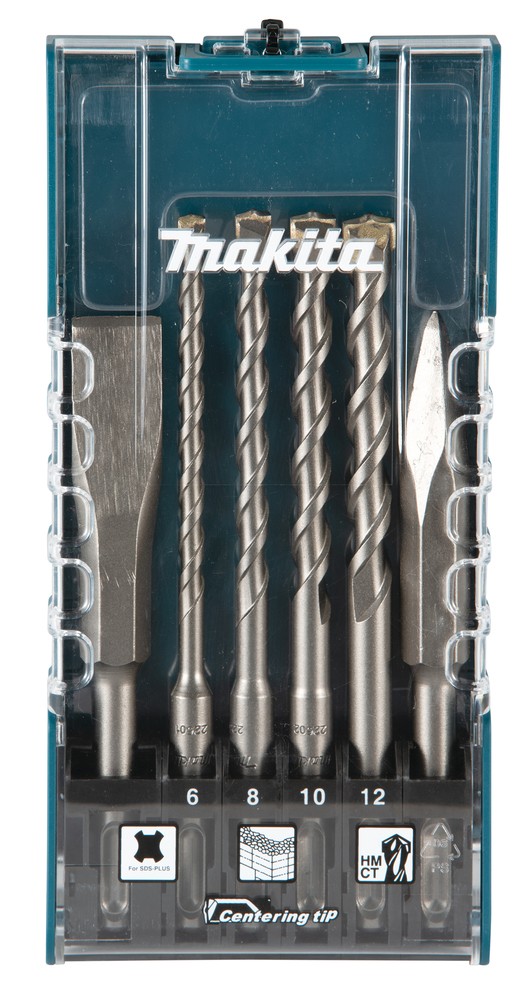 A teal and black Makita cordless SDS-Plus rotary hammer drill with hammer, rotation, and chisel modes, for drilling and chiselling into concrete and masonry.