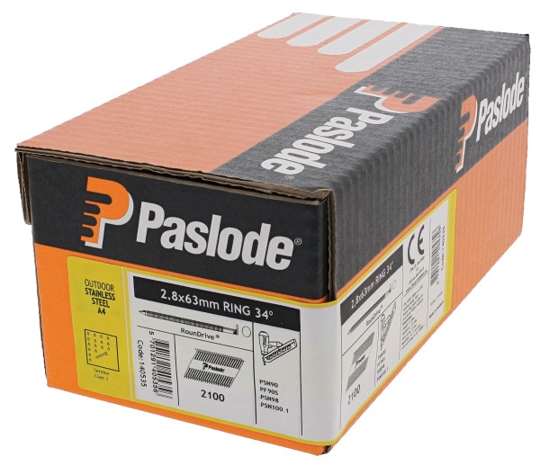 A stainless steel wire nail with a flat head and a smooth shank, for general-purpose timber fastening.
