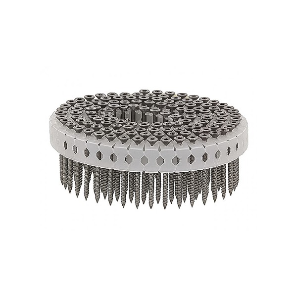 A galvanised wire nail with a flat head and a smooth shank, for general-purpose timber fastening.