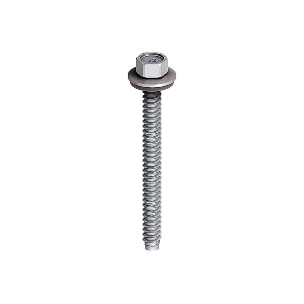 A steel screw with a threaded shaft and sharp point, for general-purpose fastening applications.