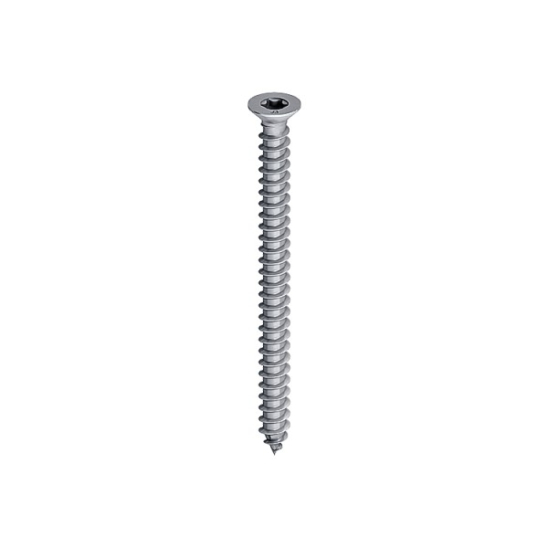 A steel screw with a threaded shaft and sharp point, for general-purpose fastening applications.
