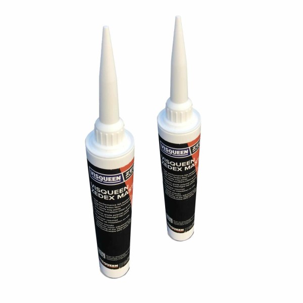 A 380ml cartridge of white silicone sealant with a flexible cured finish, for sealing joints around kitchens, bathrooms, and windows.