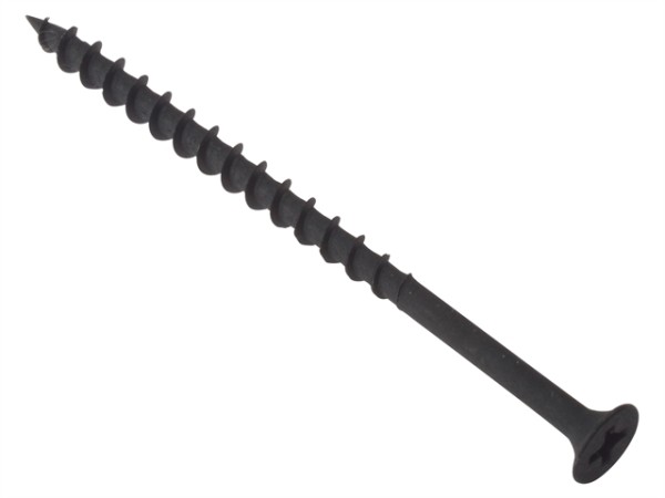A steel bugle head drywall screw with a bugle head and fine threads, designed for fixing plasterboard to timber or metal studwork.