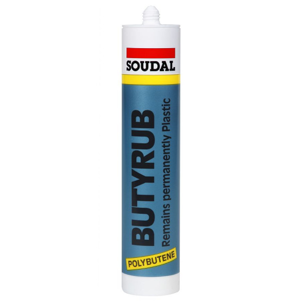 A cartridge of white flexible acrylic sealant for sealing gaps around door and window frames and skirtings.,