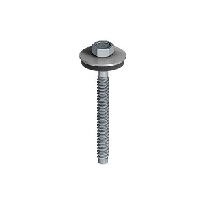 A steel screw with a threaded shaft and sharp point, for general-purpose fastening applications.