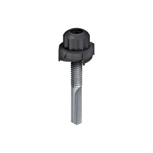 A steel 5.5×38mm self-drilling screw with a sharp drill-point tip and spiral threads along the shaft, suitable for fixing into steel framing.