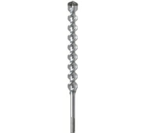 A  drill bit with a precision-ground tip and fluted shank, for drilling into timber and sheet wood.