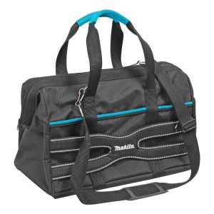 A teal and black Makita cordless power tool, with an ergonomic grip, designed for use on construction and maintenance tasks.