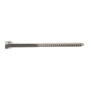 An A2 stainless steel M8 hex-head screw with a partially threaded shaft, designed for general-purpose structural fastening.