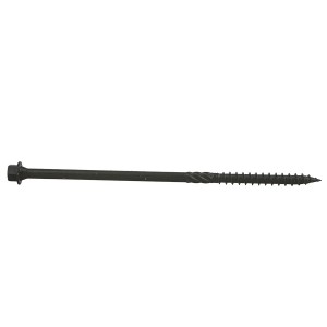 A steel wood screw with coarse thread and a sharp point, designed for fixing into timber and engineered boards.