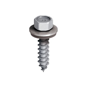 A steel screw with a threaded shaft and sharp point, for general-purpose fastening applications.