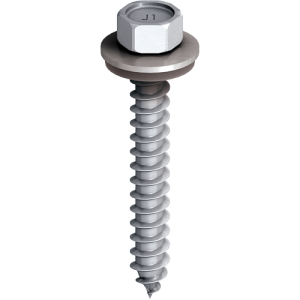 A steel screw with a threaded shaft and sharp point, for general-purpose fastening applications.