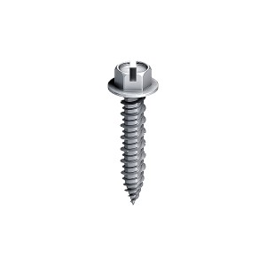 A carbon steel masonry screw with a specially hardened thread, designed for direct fixing into concrete, brick, and block without a plug.