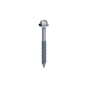 A steel masonry screw with a specially hardened thread, designed for direct fixing into concrete, brick, and block without a plug.