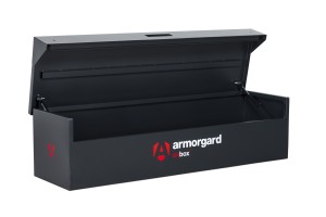 A steel Armorgard steel tool chest with multiple drawers, a locking lid, and rubber-lined interior, for organising and storing hand tools.