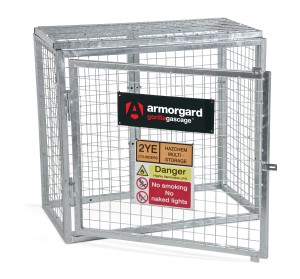 A steel Gorilla heavy-duty site storage unit with a steel construction, secure locking, and a load-rated base.