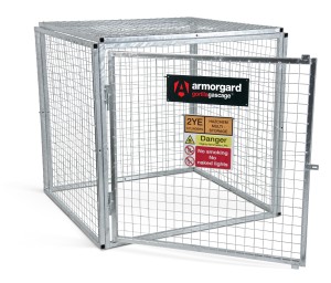 A steel Gorilla heavy-duty site storage unit with a steel construction, secure locking, and a load-rated base.