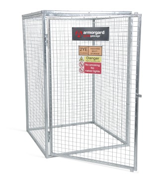 A steel Gorilla heavy-duty site storage unit with a steel construction, secure locking, and a load-rated base.