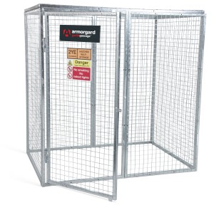 A steel Gorilla heavy-duty site storage unit with a steel construction, secure locking, and a load-rated base.