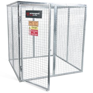 A steel Gorilla heavy-duty site storage unit with a steel construction, secure locking, and a load-rated base.