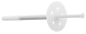 A plastic wire nail with a flat head and a smooth shank, for general-purpose timber fastening.
