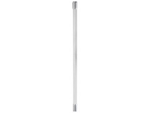A long, slender fluorescent tube light with metallic end caps on both sides, displayed vertically against a plain white background.