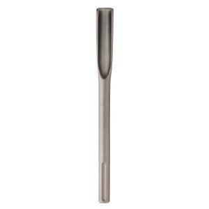 A hardened steel SDS demolition chisel with a wide flat blade, designed for use with SDS rotary hammers to break out tiles, mortar, and concrete.
