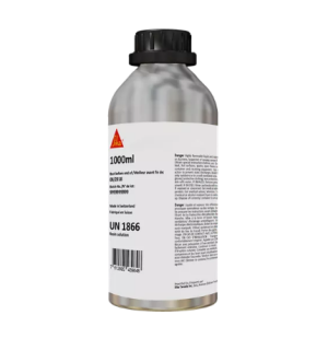 A tin of Sika metal primer for preparing bare and previously painted metal surfaces before topcoat application.,