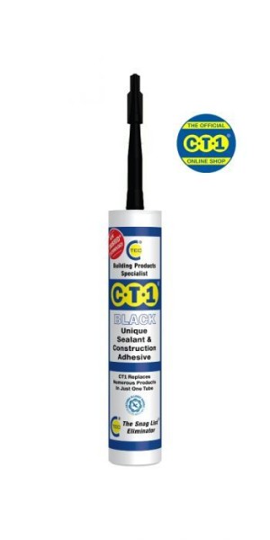 A 290ml cartridge of black grab adhesive with a high-initial-bond formula, for instantly fixing panels, skirtings, and architraves.
