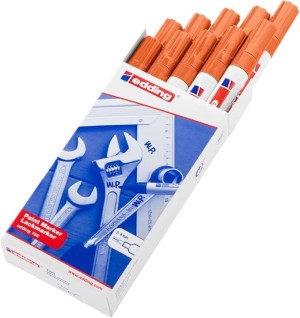 A tin of protective metal paint in orange for long-lasting rust protection on ferrous metal surfaces.,