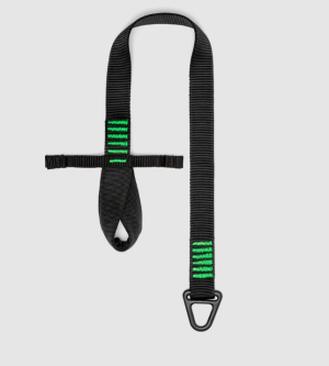 A fall-arrest safety harness or lanyard with energy-absorbing components, for working at height in compliance with safety regulations.