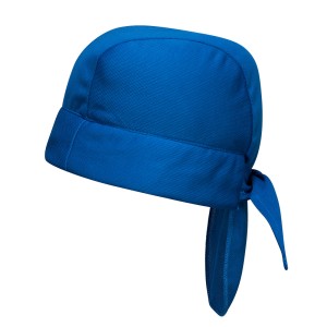 A blue workwear garment designed for use on construction sites and in industrial work environments.,