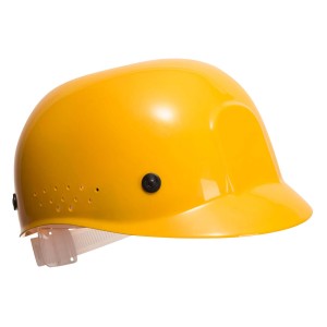 A yellow bump cap with a lightweight internal protective shell, designed to protect against minor head bumps and scrapes.