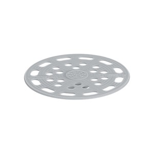 A steel flat washer with a central hole for use with a bolt or screw to distribute clamping load and protect the mating surface.,