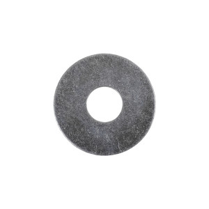 A steel large-diameter penny washer with an oversized flat face to spread load across a wide area.,