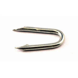 A galvanised wire nail with a flat head and a smooth shank, for general-purpose timber fastening.