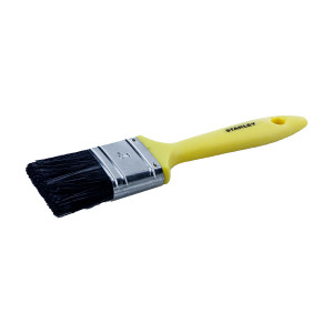 A brush with natural or synthetic bristles and an ergonomic handle, for applying coatings or cleaning surfaces.