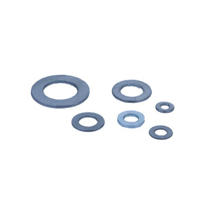 An A2 stainless steel flat washer with a central hole, used to distribute the load of a bolt or screw head across a surface.