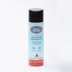 A tin of metal primer in grey for preparing bare and previously painted metal surfaces before topcoat application.,